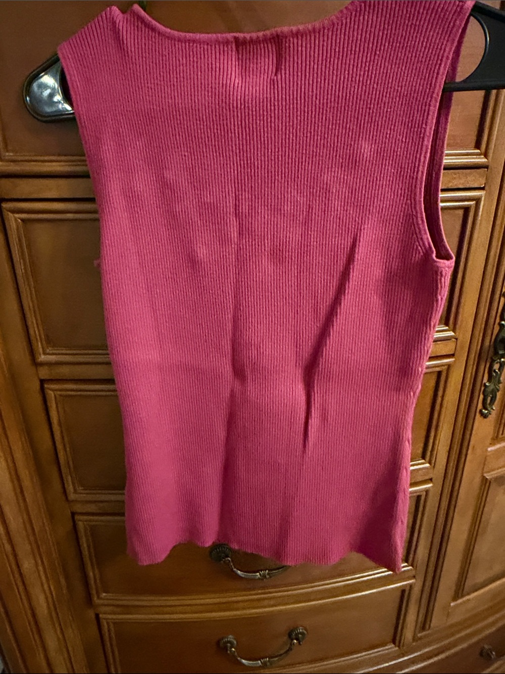 Ruby Rd. Hot Pink Embellished Ribbed Tank - Picture 3 of 3